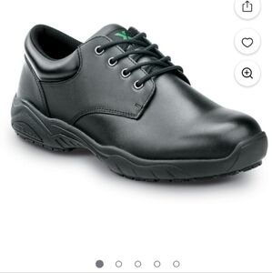 SRmax Providence Slip Resistant Work Wear Black Leather Oxford Tie Up Shoes 8.5